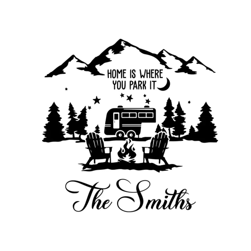 Happy Campers - Personalized Decal, Camping Decal For Camping Lovers