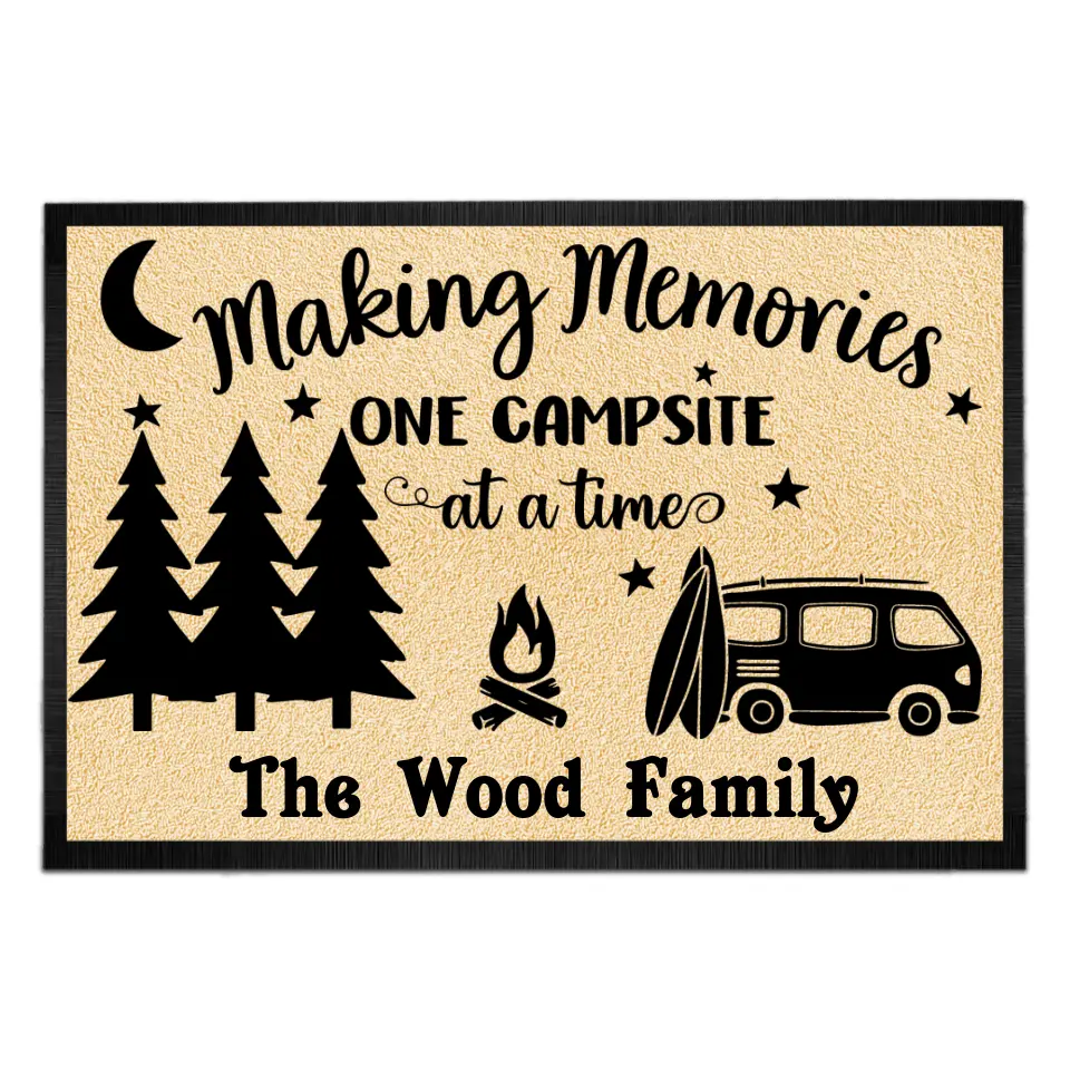Making Memories One Campsite At A Time - Personalized Doormat, Gift For Camping Lovers - DM180