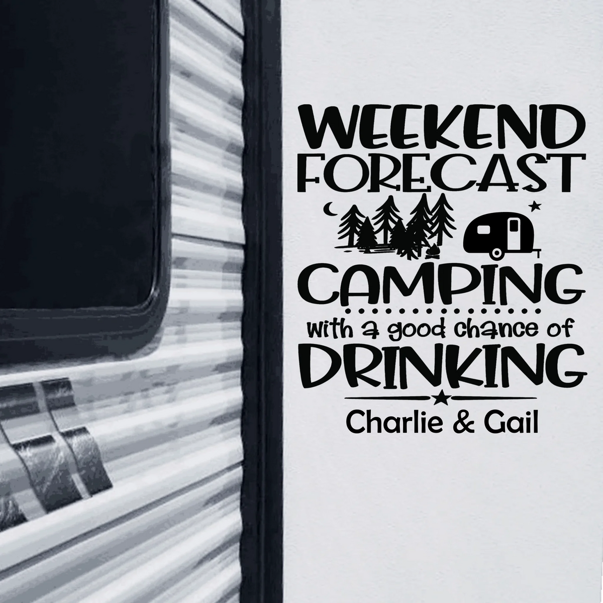 Weekend Forecast Camping With A Good Chance Of Drinking Decal