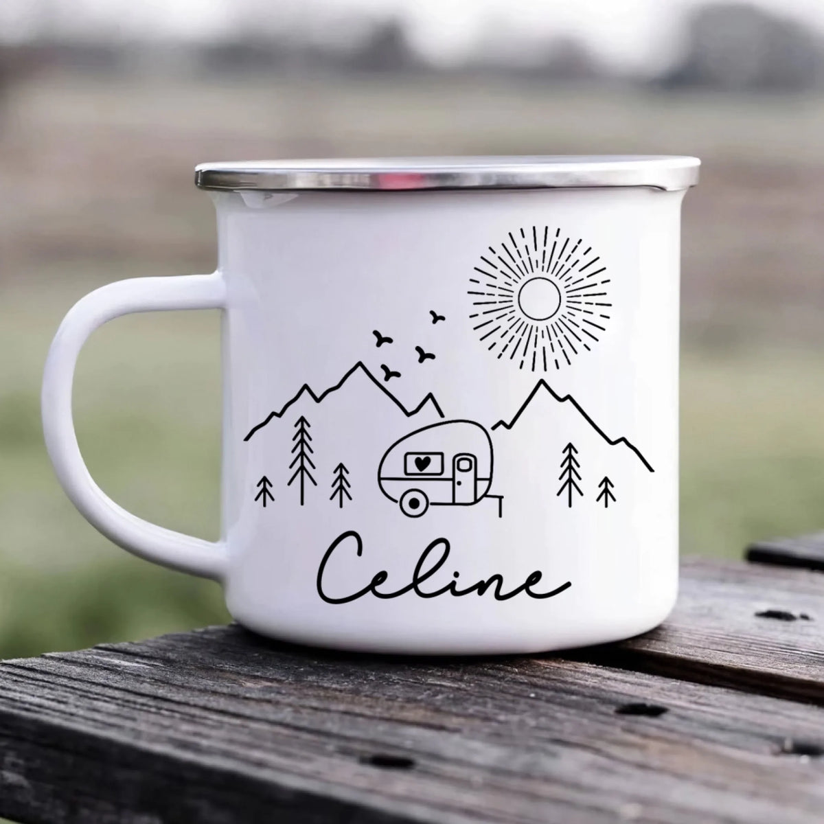 Camping Van Life - Personalized Campfire Mug, Gift For Camping Lovers, Camping Family Mug, Travel Mug