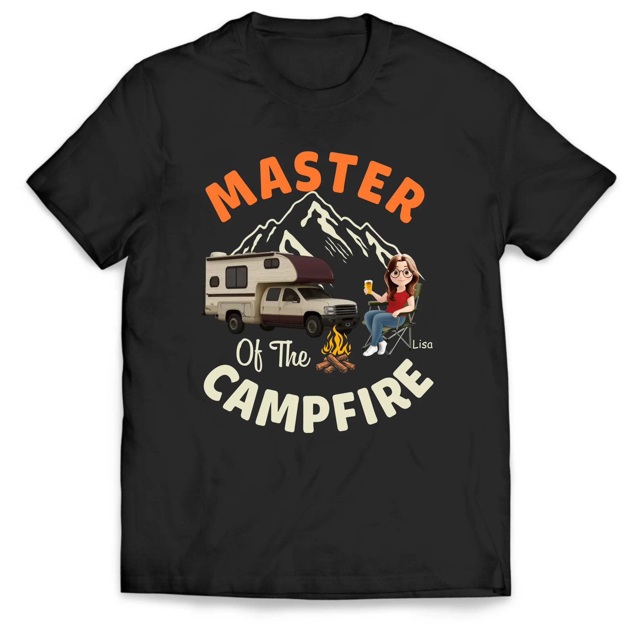 Master Of The Campfire - Personalized T-Shirt, Gift For Camping Lovers, Camping Shirt