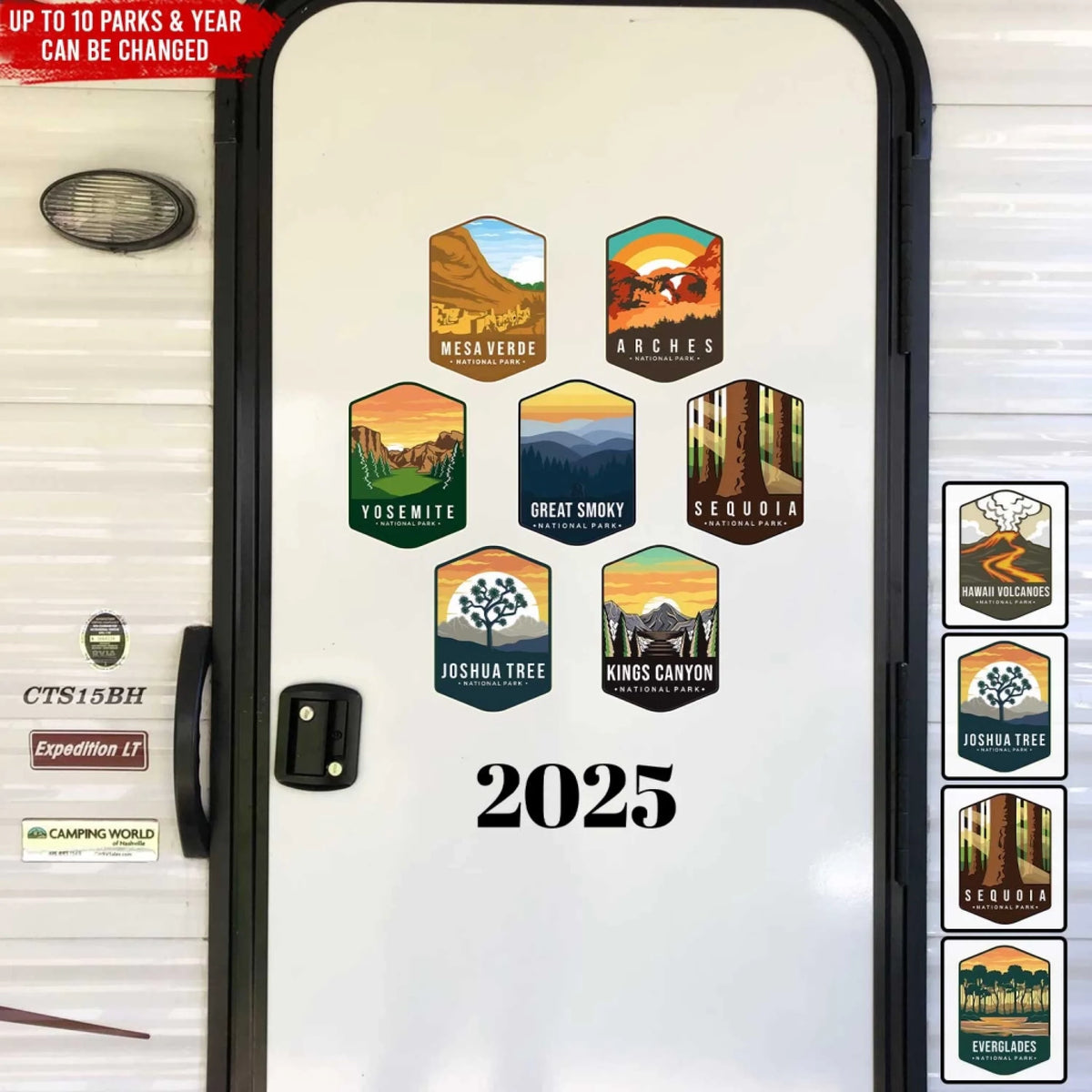 Parks We Explored - Personalized Decal, Gift For Camping Lovers, National Park Camping Decal