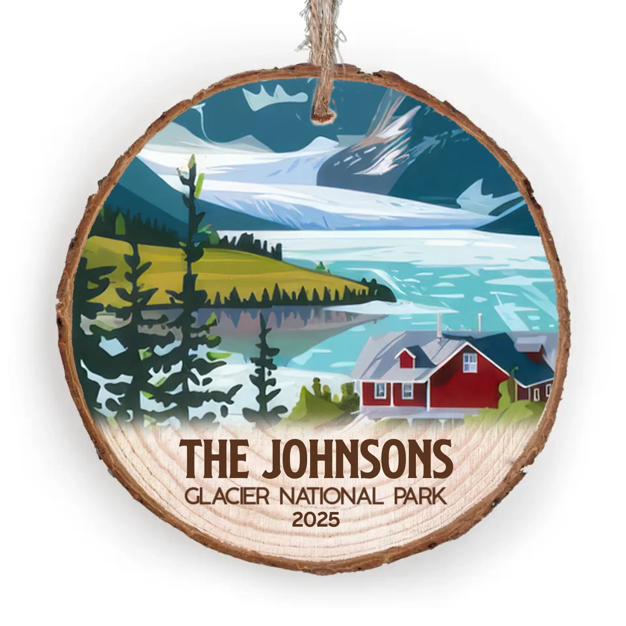 Custom National Parks Photo - Personalized Wood Slice Ornament, Adventure Lovers Ornament, Travel Souvenir Gift
