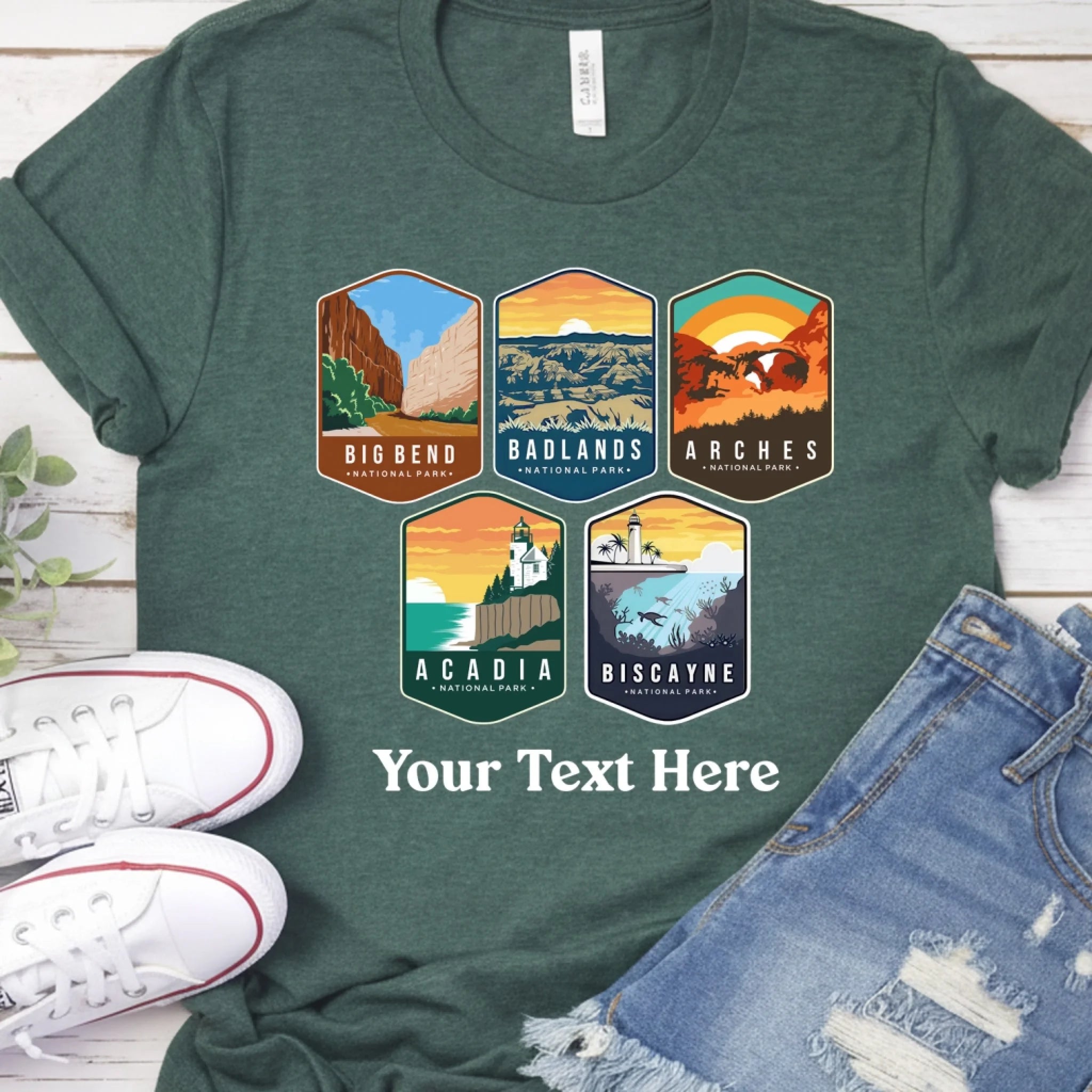 Favorite National Parks, 63 National Parks - Personalized T-Shirt, Gift For Adventure Lover
