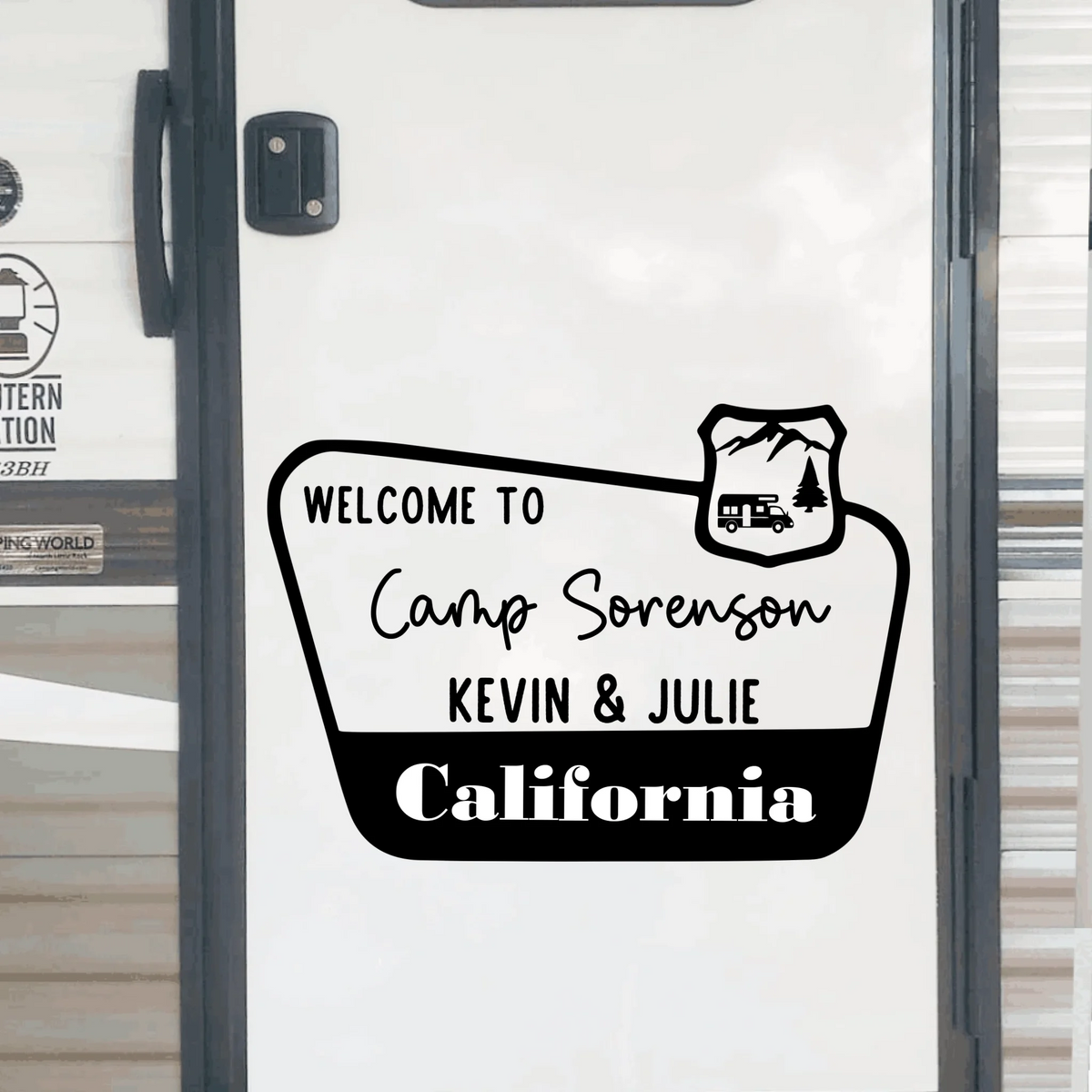 Welcome To Camp - Personalized Decal, Gift For Camping Lovers